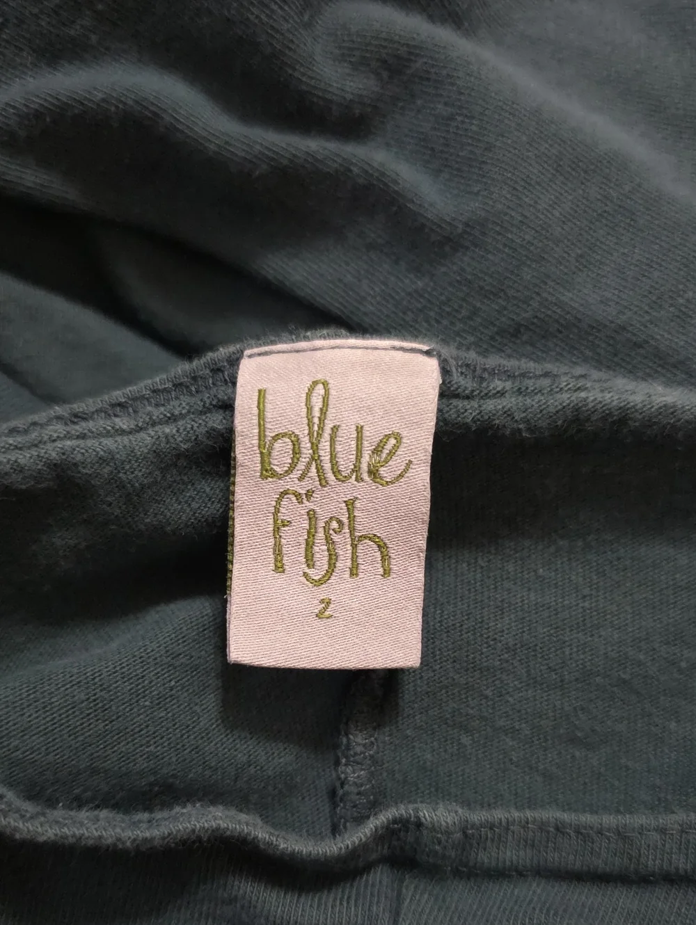 Blue Fish Pocket Tunic in Dark Teal Size 2